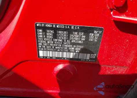 2018 Honda Hr-V Lx z USA, uszkodzony, nr VIN 3CZRU5G37JM702396